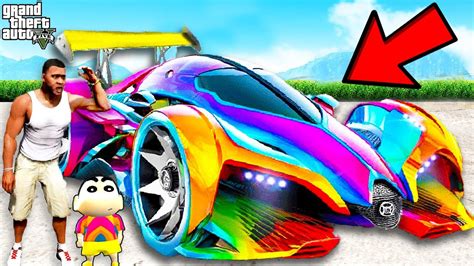 Franklin UPGRADING And TRANSFORMING Super GOD CAR In GTA 5 SHINCHAN