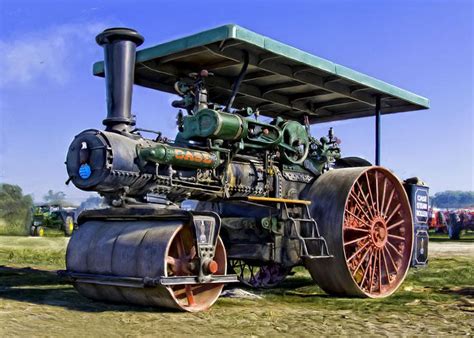 Advance Thresher Photograph Case Steam Traction Engine Steam Roller