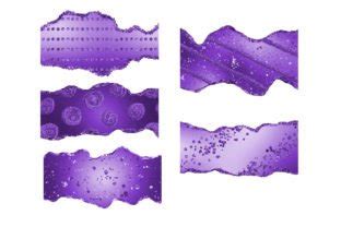 Purple Glitter Borders Clipart Graphic by PinkPearly · Creative Fabrica