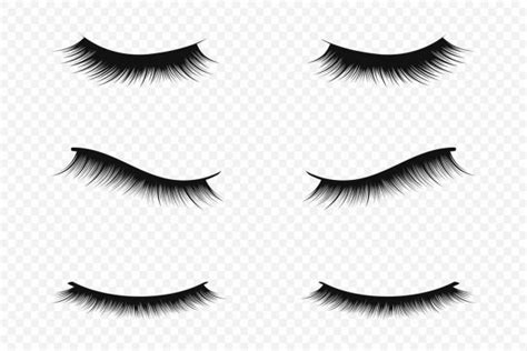 Eyelash Logo Template Eyelash Extension Concept Lush Black Lashes On White Background For