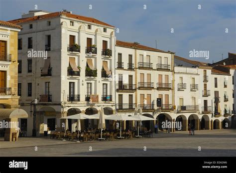 Caceres Main Square Plaza Mayor Stock Photo Alamy