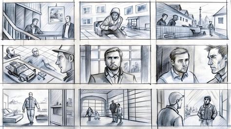 Storyboard Drawing With Pencil Creative Sketch Cartoon Storyboarding Is