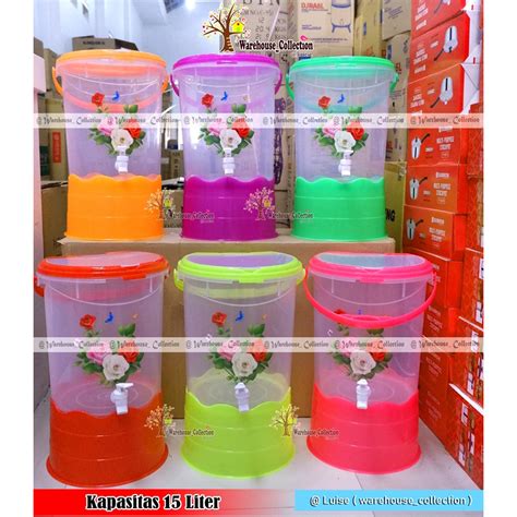 Jual Drink Jar Tebal Liter Tempat Air Dengan Keran Tong Kran