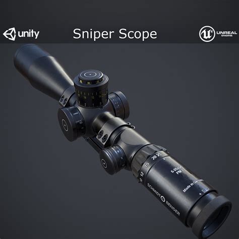 3D Model Sniper Scope VR AR Low Poly CGTrader