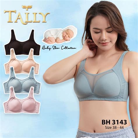 Jual TALLY BH 3143 Bra Tanpa Kawat Busa Tipis Bahan Katun Baby Skin CUP