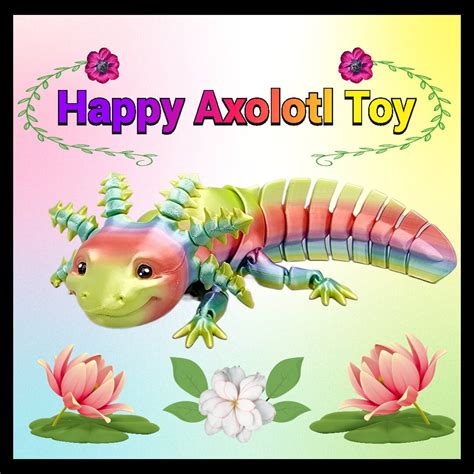 Juguete Articulado Happy Axolotl Fidget Sensorial Flexi Anfibio Etsy