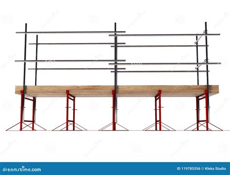 A 3d Illustration Trestle Handrail Illustration Royalty Free Cartoon