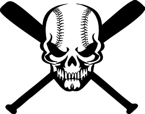 Softball Skull Logo