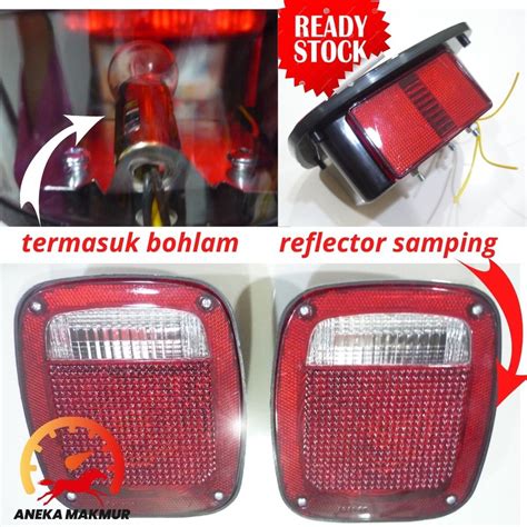 Jual LAMPU STOP REM BELAKANG JEEP CJ7 SET SEPASANG LAMPU STOP LAMP JEEP