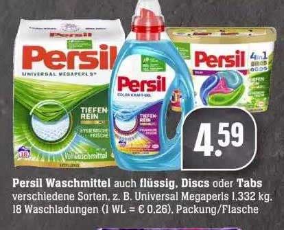 Persil Waschmittel Auch Fl Ssig Discs Oder Tabs Angebot Bei Edeka