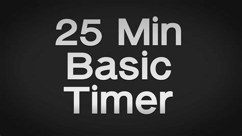 Basic 25 Min Timer With Alarm