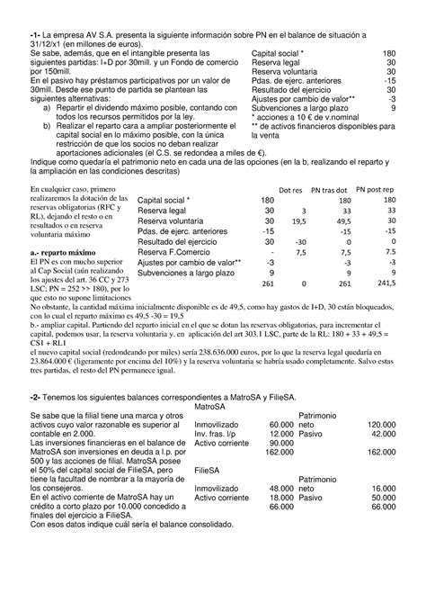 Exámen diciembre 2014 preguntas y respuestas 1 La empresa AV S