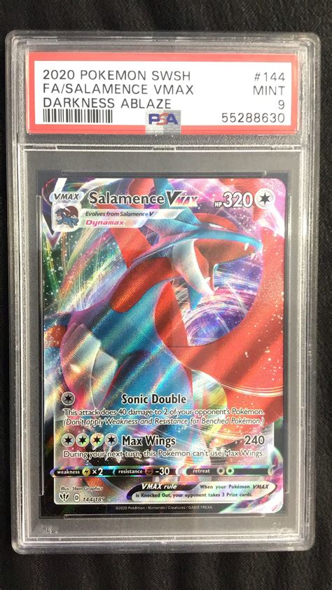 2020 Pokemon Sword Shield Darkness Ablaze 144 Full Art Salamence Vmax