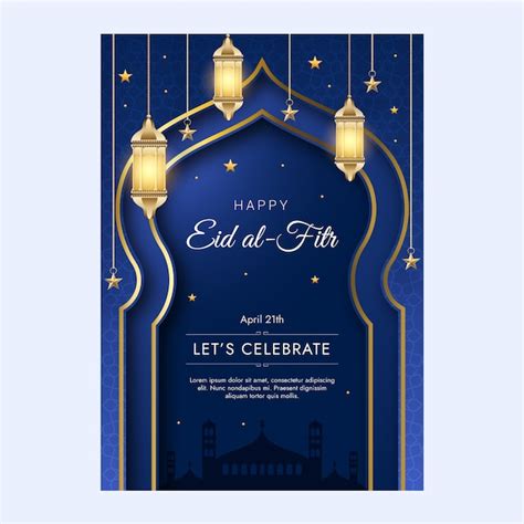 Plantilla De Volante Vertical Degradado Para Celebraci N De Eid Al Fitr