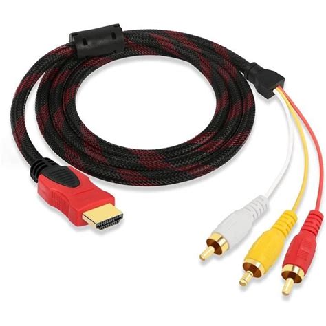 Adaptateur HDMI 3RCAPas de Fonction de décodagefiche HDMI vers 3 RCA