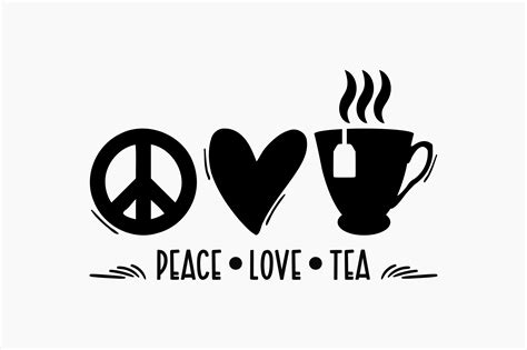 Peace Love Tea Graphic By Berridesign · Creative Fabrica