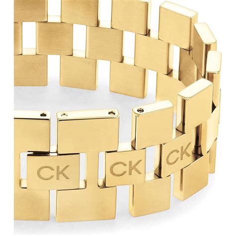 Bracelet Geometric Acier doré 35000244 Calvin Klein Ocarat