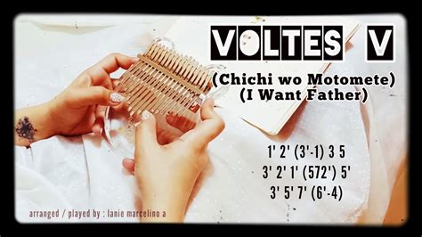 Voltes V Ending Song Kalimba Cover With Easy Tabs Chichi Wo Motomete