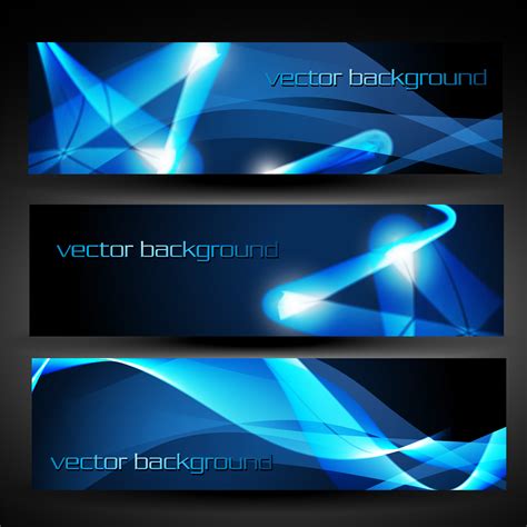 vector blue abstract banner set 3 221084 Vector Art at Vecteezy