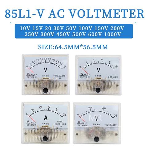 85L1 V Analogue AC Voltage Needle Panel Meter Voltmeter 1V 2V 3V 5V 10V