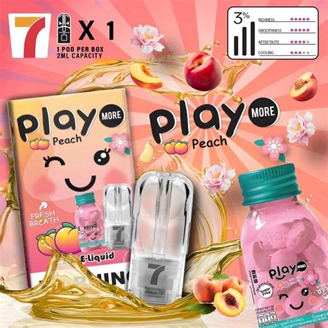 Play Peach Pod Head E Liquid Ml Nic