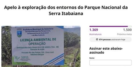 Grupo Cria Abaixo Assinado Contra Explora O Pr Ximo Do Parque Nacional