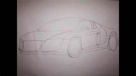 How To Draw Audi R8 Step By Step Youtube