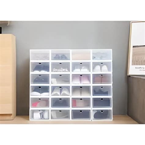 Kotak Sepatu Lipat Transparan Tebal Shoes Storage Box Organizer Rak