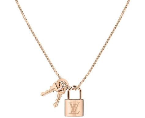 Louis Vuitton Lock It Rose Gold Necklace Louis Vuitton Lockit