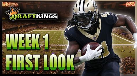 Draftkings Nfl Week 1 First Look Lineup Fantasy Football 2021 Win