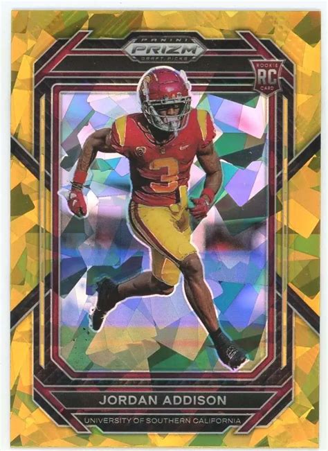 NFL 2023 Panini Prizm Draft Picks Single Card Gold Ice Prizm Jordan