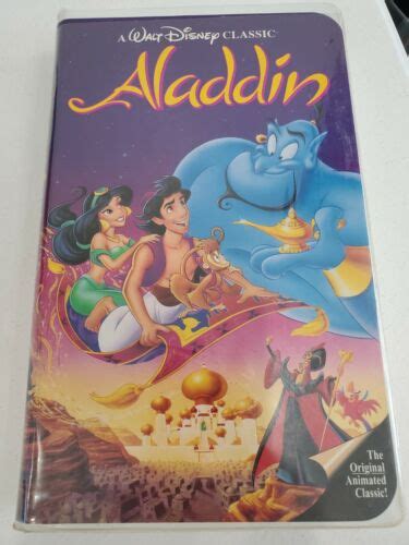 Aladdin VHS 1993 Vintage Black Diamond Clamshell Walt Disney Classic