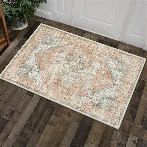 Amazon Lahome X Entryway Rug Sets Of Boho Taupe Orange