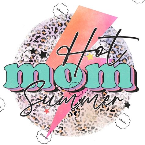 Sublimation Transfer Ready To Press Heat Transfer Hot Mom Summer Lightning Bolt Mom Life