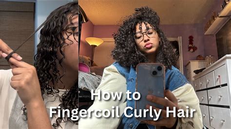 How To Finger Coil Curly Hair Extreme Definition Youtube