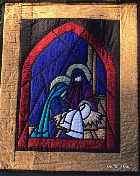 Nativity Stained Glass Quilt Mystery Quilt Merry Christmas Quilts