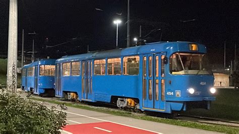 Tramvaji ZET ČKD Tatra T4YU B4YU i KT4YU YU t kroz Studeni i Prosinac