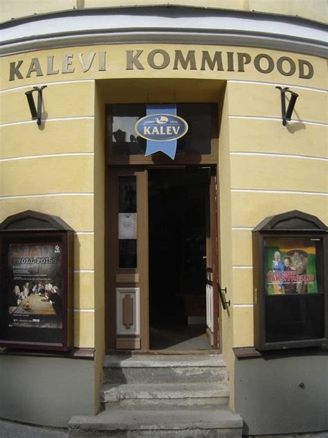 the famous Estonian' brand "Kalev" chocolate and candy original shop ...