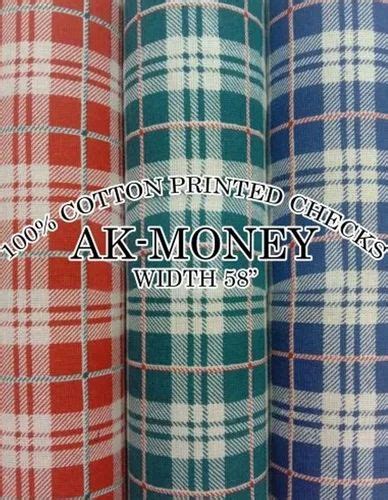 Cotton Printed Checks Shirting Fabric Machine Wash 100 150 At Rs 68