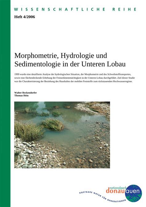 Pdf Morphometrie Hydrologie Und Sedimentologie In Der Unteren