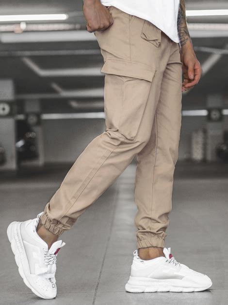 Pantal N Jogger De Hombre Beige Ozonee Mach Ozonee