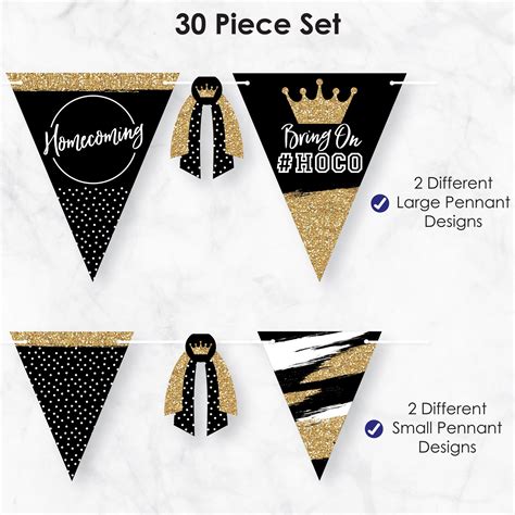 Hoco Dance Diy Homecoming Pennant Garland Decoration Triangle