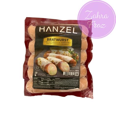 Jual HANZEL CHEESE BRATWURST 360 GR Shopee Indonesia