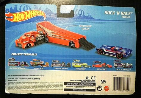 2018 Hot Wheels Mattel Rock N Race Super Rig Trailer Transport Car Bdw59 New Ebay