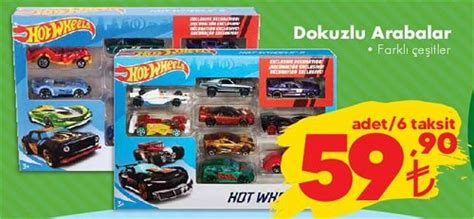 Hot Wheels Dokuzlu Arabalar İndirimde Market