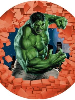 Painel Em Tecido 1 5x1 5 Redondo Tema Hulk Compre Produtos