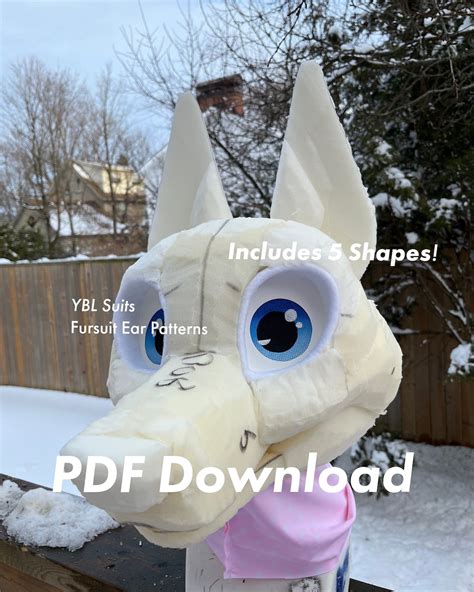 Fursuit Ear Patterns Pdf Download Etsy