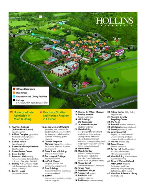 Hollins University Campus Map