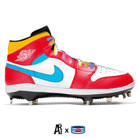 "Cereal" Jordan 1 Retro Cleats – Stadium Custom Kicks