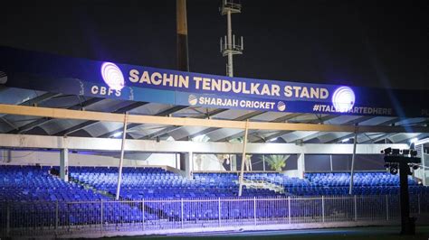 Sachin Tendulkar Stand Unveiled At Sharjah Cricket Stadium On Legend S